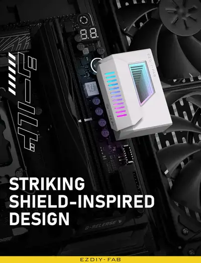 AsiaHorse ATX 24 Pin 90 Degree Adapter + Ezdiy 90 for computer, View more