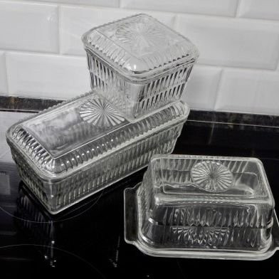 Beurrier & Contenants Frigo Refrigerator Glass dishes+lid dans Vaisselle et articles de cuisine  à Longueuil/Rive Sud