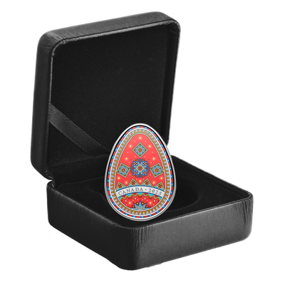 Ukrainian Pysanka 2025 RCM 1oz .9999 Pure Silver Easter Egg Shap, View more