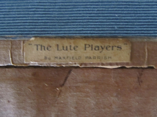 Vintage Maxfield Parrish Print "THE LUTE PLAYERS" 1926 in Arts & Collectibles in City of Halifax - Image 4