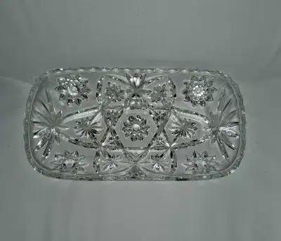 Glass Cystal Pinwheel Candy Dish,Serving Tray Platter, View more