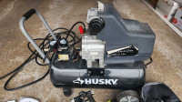 Husky air compressor and accessories 