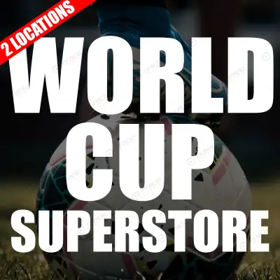 WORLD CUP SUPERSTORE -RETAIL & WHOLESALE- ALL 48 TEAMS - 2 SHOPS, View more