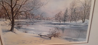 Painting Peter Robson Print Relaxing Winter Scene