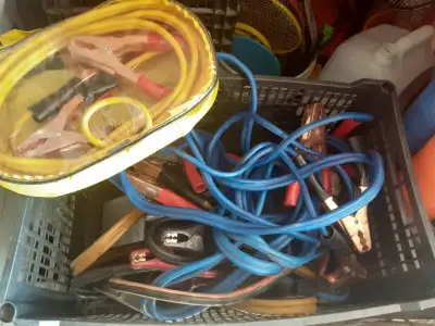$10 each Booster Cables jumper cables and battery clamps heavy duty good conditions