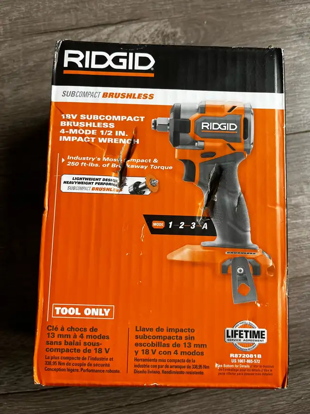 Ridgid Impact Wrench in Power Tools in Oshawa / Durham Region - Image 5
