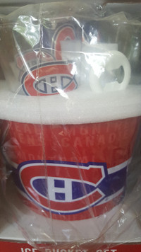 Montreal Canadiens Ice Bucket Set Glasses, Coasters, etc. *New*