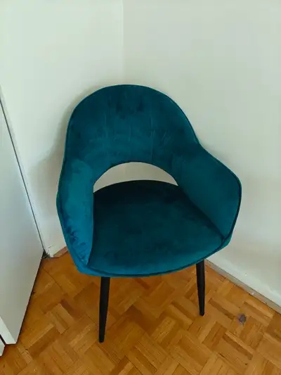 Teal Velvet Structube Dining Chair, View more