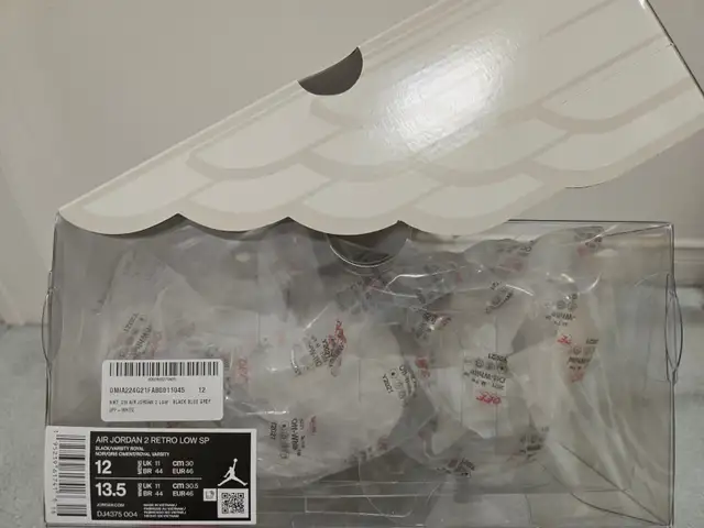 Size 12 - Nike Air Jordan 2 Off White Black Blue in Men's Shoes in Markham / York Region - Image 11