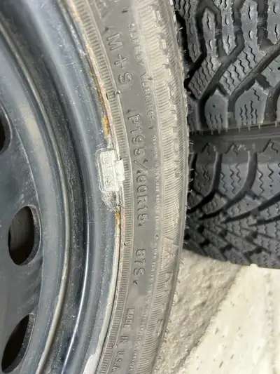 Set of four (4) Nordic P195/60R15 tires on rims for sale. Were used on a Pontiac G5. Very little tre...