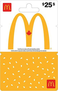 40% Discount on McDonald's 25$ gift card