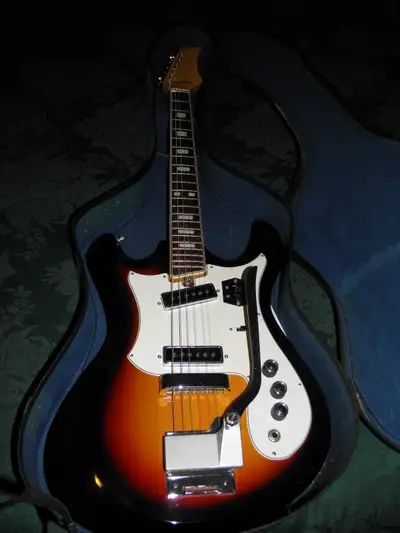 Silvertone 1960's Mosrite Electric Guitar, View more