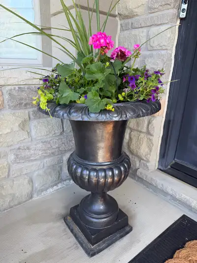 Large Iron Outdoor Planters, View more