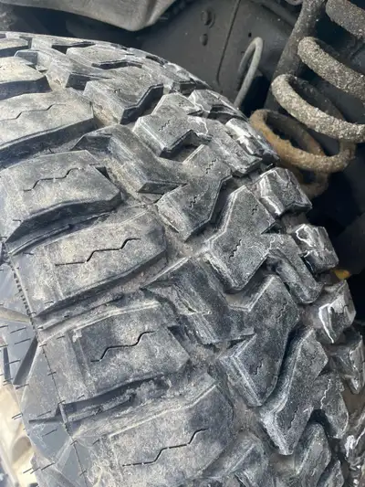 Tires like new selling for a different size. 33/12.5/18