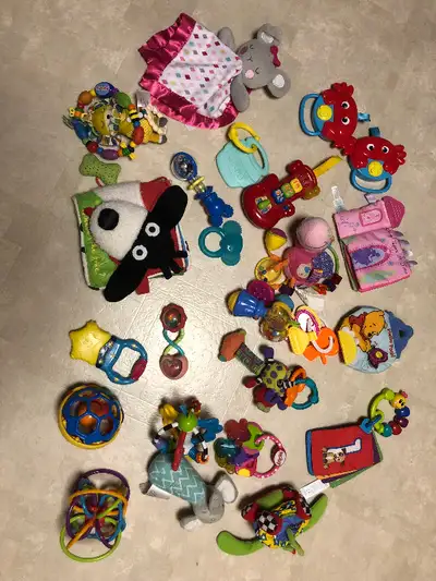 Baby Rattles and Teethers $5 each, View more