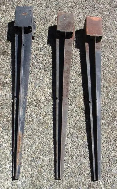 3- Metal 4 X 4 Post Stakes 36" long spike is 30" used F.A.Q. If ad is up, it's still for sale *Repli...