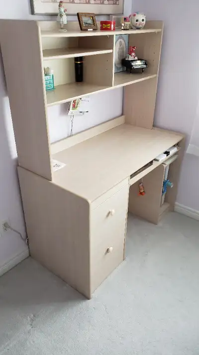 Computer Desk w/ Keyboard Tray and 2 Drawers. Wood. , View more