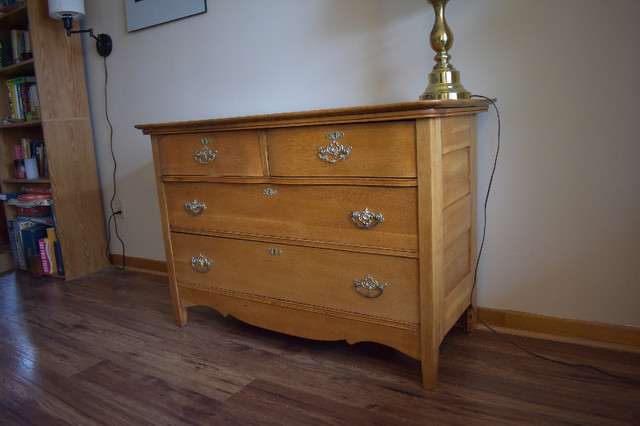 Restored 1890 Tiger Oak Dresser in Dressers & Wardrobes in Hamilton
