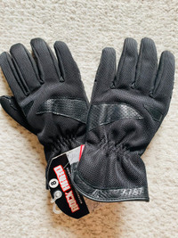 Brand new Hard Rock wp mesh motorcycle gloves - Black (Small)