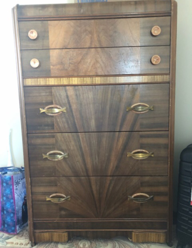 Antique highboy dresser, waterfall style in Dressers & Wardrobes in Burnaby/New Westminster
