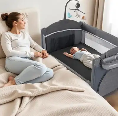 Soobaby® 5 in 1 Baby Bedside Sleeper Bassinet, View more