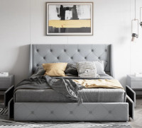 King sized upholstered bed frame BNIB