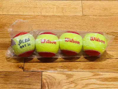 Wilson Junior Kids Starter Tennis Balls Red Felt - 3 Pack NEW, View more