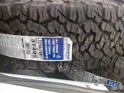 LT 255 70 17 Labels on Load Range E Winter Rated ( snowflake ) $ 150 each 2 tires Only $ 300...255 7...