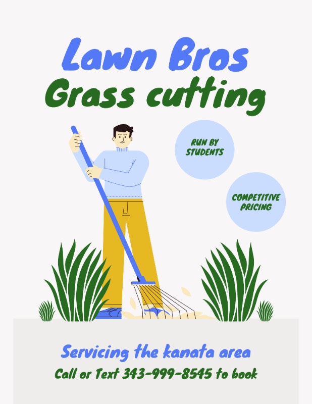 Affordable Lawn Mowing by Kanata's Student Pros. BOOK US NOW!!! Lawn