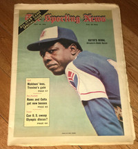 Vintage 1970's Sporting News Magazine Hank Aaron Reggie Jackson+