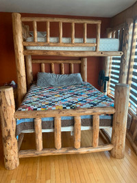 Rustic Log Bunk Bed and Furniture