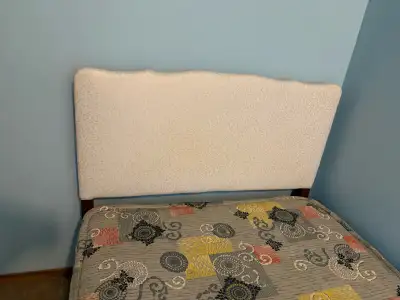 retro single bed with attached headboard, View more