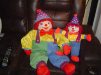 Clowns de cirque , duo 88cm et 50 cm, NEUF.