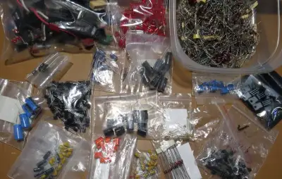 A huge collection of new components, including: - resistors - capacitors - transistors - diodes - re...