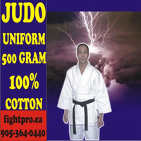Judo Uniforms, 500 Grams,  Any Size (416)303-5747.  $ 39