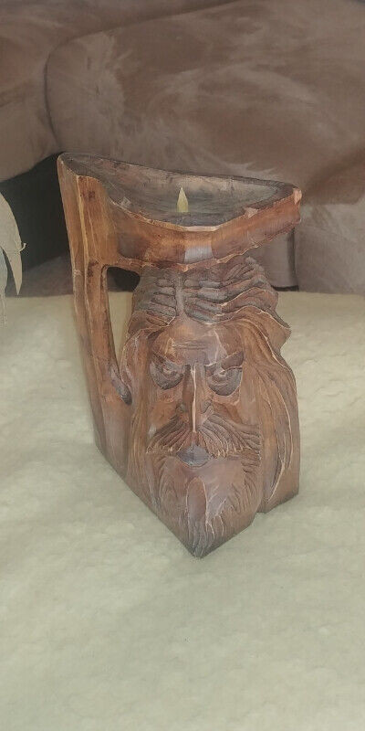 Wooden candle holder in Arts & Collectibles in Peterborough