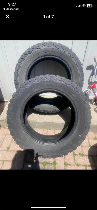 I'm selling a set of used BFGoodrich tires that are ready to tackle any terrain with their robust de...
