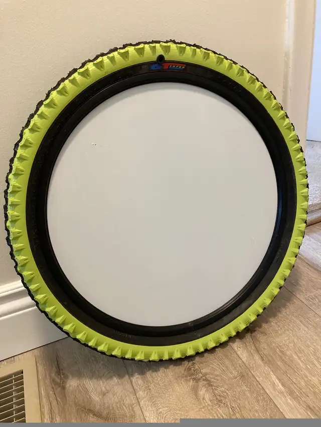 Vintage 1999 Ikea Volda 20" BMX Bike GT Green Tire Wall Mirror in Home Décor & Accents in Hamilton - Image 6