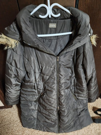 Maternity coat warm XL removable hood 2 way zipper