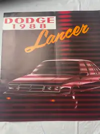 VINTAGE 1988 DODGE LANCER SALES BROCHURE #M1807