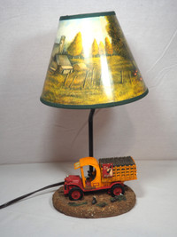 New in Box Collectible Coca Cola Truck Table Lamp w/Shade 15"