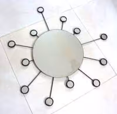 Add a touch of vintage charm to your living space with this stunning IKEA FIGGJO Metal Atomic Sunbur...