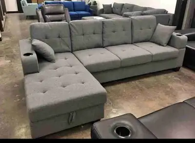 Premium Fabric Sectional Sofa - Brand New & Free Delivery, View more