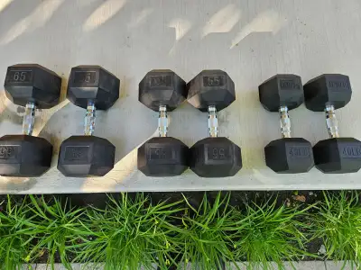 Dumbbell weight sets. $1 per pound, View more