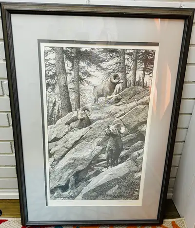 Framed Limited Edition Glenn Korgaard Signed Print “Rocky Mountain Big Horn” 24.5” x 35” #41 of 250....