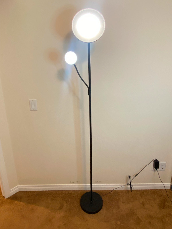 LED Floor Lamp with Reading Lamp and Remote Control in Indoor Lighting & Fans in Calgary - Image 2