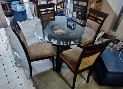 Nice Glass Dining Set with 4 Chairs, View more