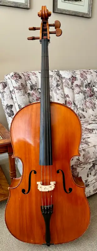 4/4 Cello with Bow, Case and Stand I got this cello from Aeolian Strings in Calgary 1-1/2 years ago...