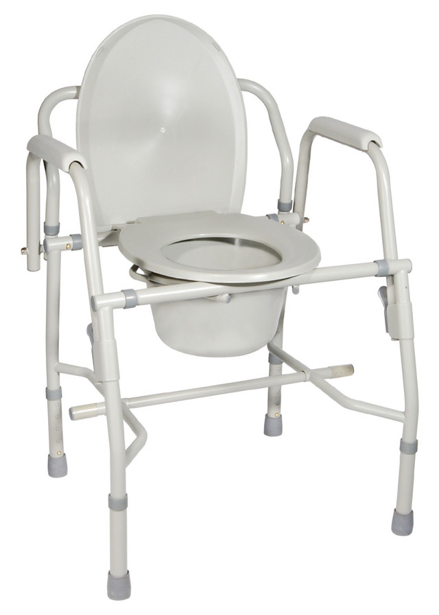 Slightly Used Standard Height Adjustable Commode, Shower Chair. in Health & Special Needs in Mississauga / Peel Region - Image 3