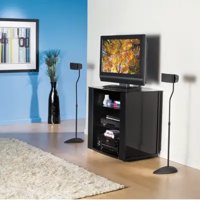 Brand New Sanus Adjustable Home Theatre Satellite Speaker Stands, View more